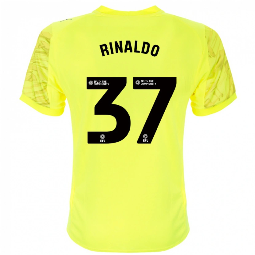 Danxen Mujer Camiseta Ashton Rinaldo #37 Negro Amarillo Portero Equipación 2025/26 La Camisa México