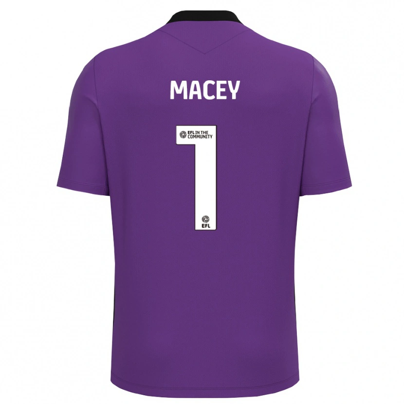 Danxen Mujer Camiseta Matt Macey #1 Blanco Morado Portero Equipación 2025/26 La Camisa México
