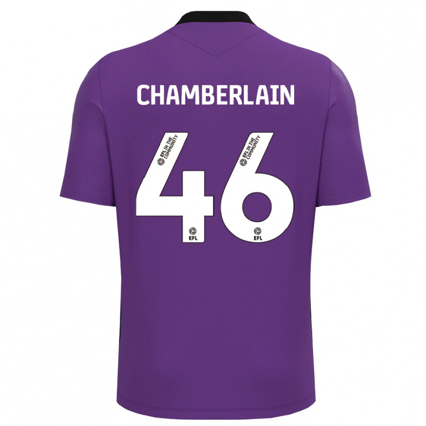 Danxen Mujer Camiseta Harrison Chamberlain #46 Blanco Morado Portero Equipación 2025/26 La Camisa México