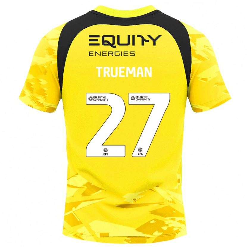 Danxen Mujer Camiseta Connal Trueman #27 Negro Amarillo Claro Glack Portero Equipación 2025/26 La Camisa México