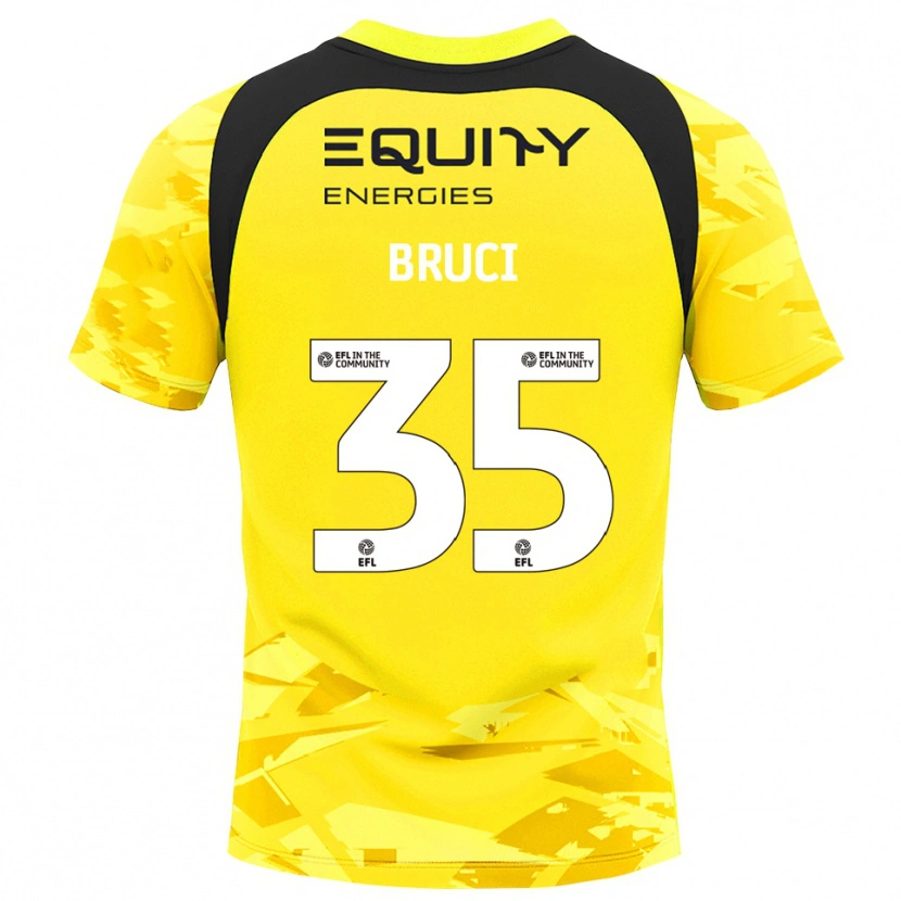 Danxen Mujer Camiseta Izabella Bruci #35 Negro Amarillo Claro Glack Portero Equipación 2025/26 La Camisa México