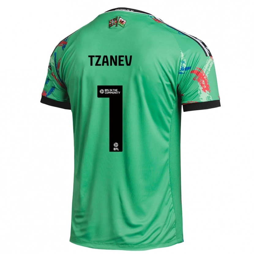 Danxen Mujer Camiseta Nik Tzanev #1 Rojo Verde Portero Equipación 2025/26 La Camisa México