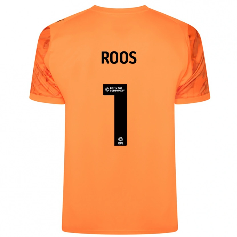 Danxen Mujer Camiseta Kelle Roos #1 Negro Naranja Portero Equipación 2025/26 La Camisa México