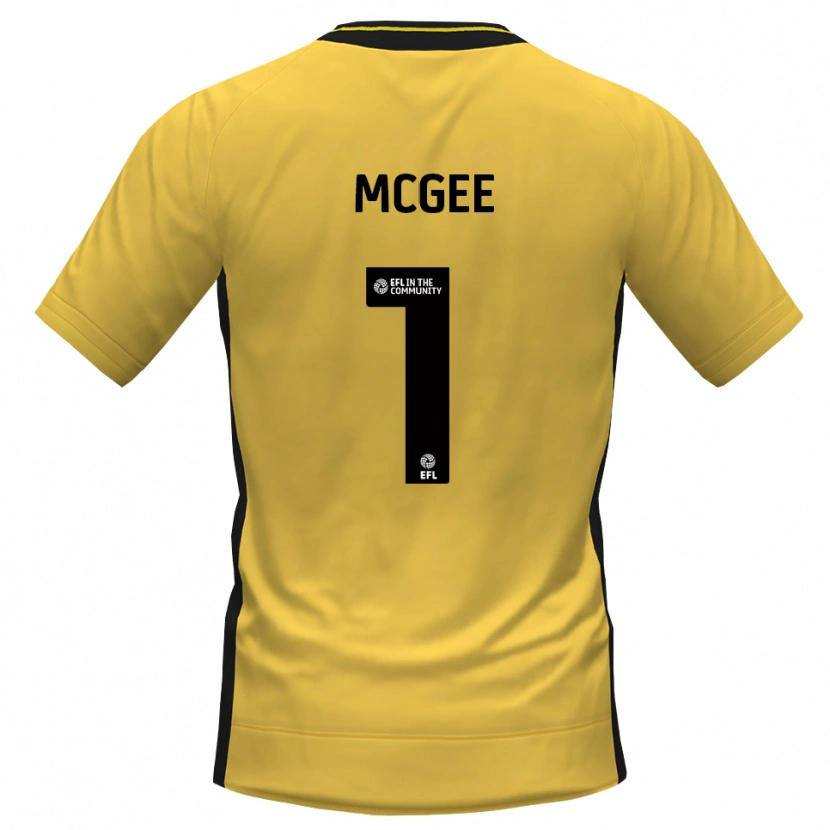 Danxen Mujer Camiseta Luke McGee #1 Negro Amarillo Portero Equipación 2025/26 La Camisa México