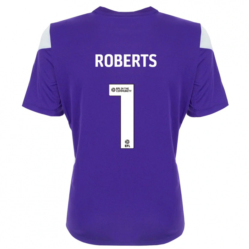 Danxen Mujer Camiseta Myles Roberts #1 Blanco Morado Portero Equipación 2025/26 La Camisa México