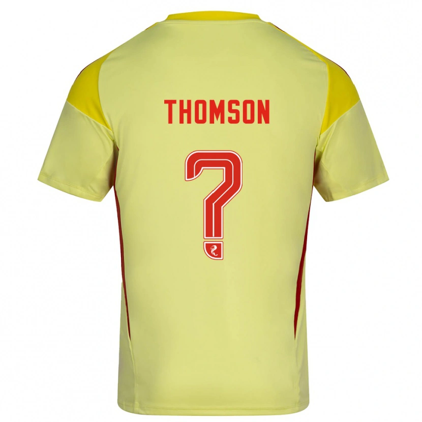 Danxen Mujer Camiseta Ethan Thomson #0 Rojo Amarillo Portero Equipación 2025/26 La Camisa México