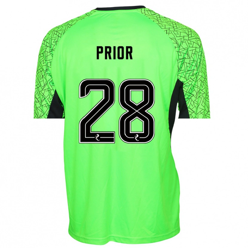 Danxen Mujer Camiseta Jérôme Prior #28 Negro Verde Portero Equipación 2025/26 La Camisa México