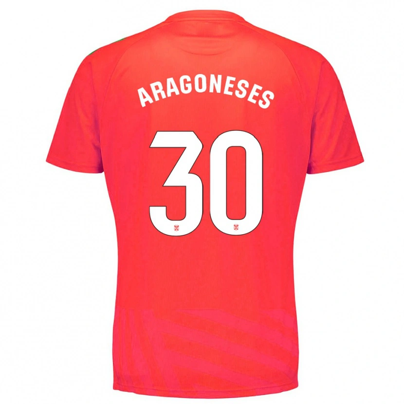 Danxen Mujer Camiseta Sergio Aragoneses #30 Rojo Blanco Portero Equipación 2025/26 La Camisa México