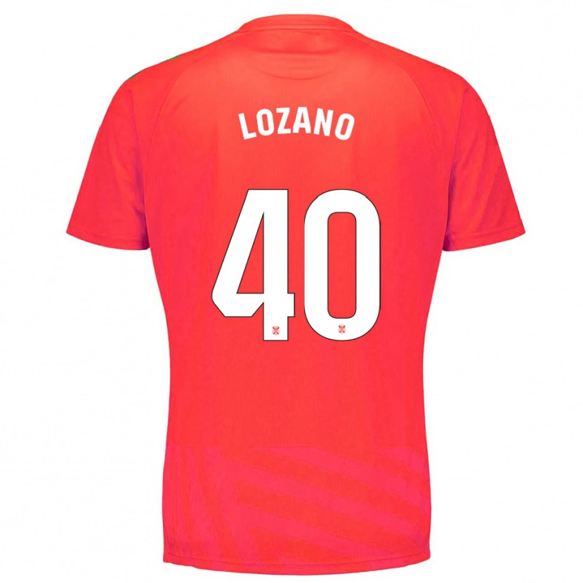Danxen Mujer Camiseta Gabriel Lozano #40 Rojo Blanco Portero Equipación 2025/26 La Camisa México