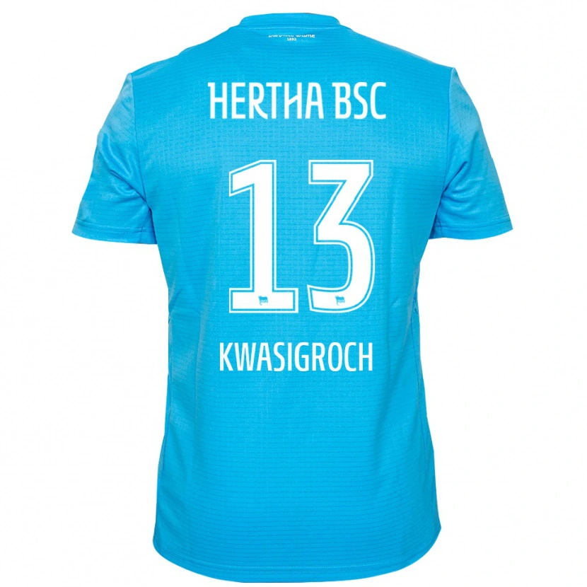 Danxen Mujer Camiseta Robert Kwasigroch #13 Azul Claro Blanco Portero Equipación 2025/26 La Camisa México