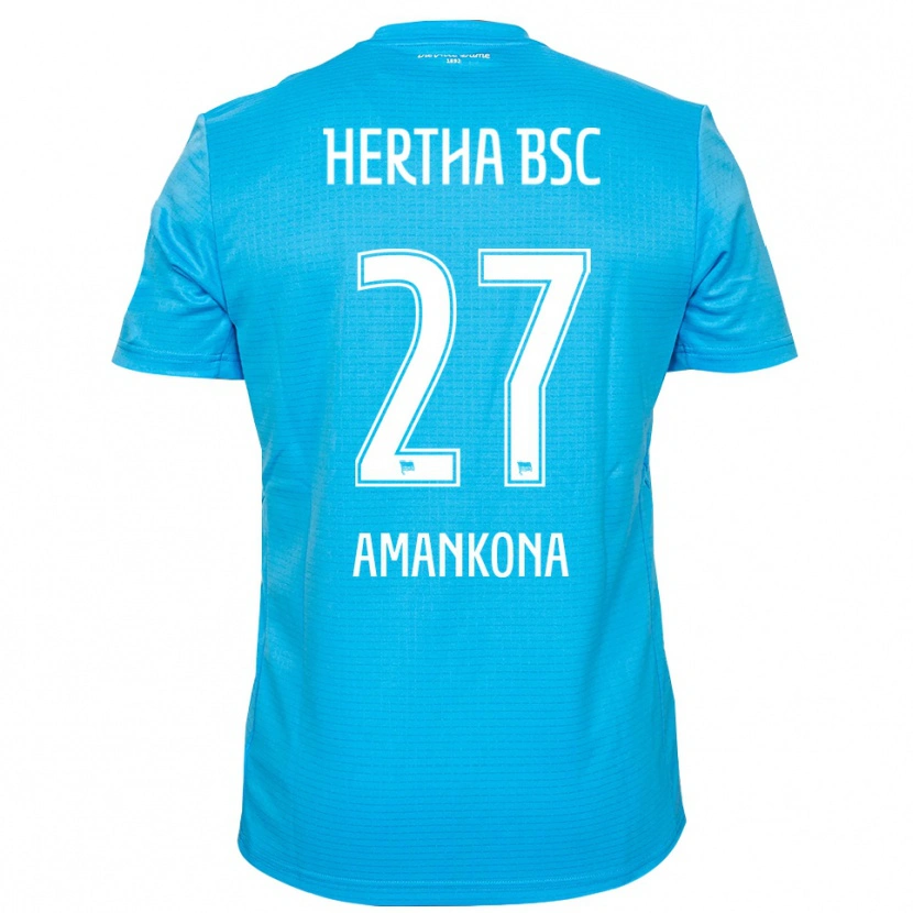 Danxen Mujer Camiseta Nash-Daniel Amankona #27 Azul Claro Blanco Portero Equipación 2025/26 La Camisa México