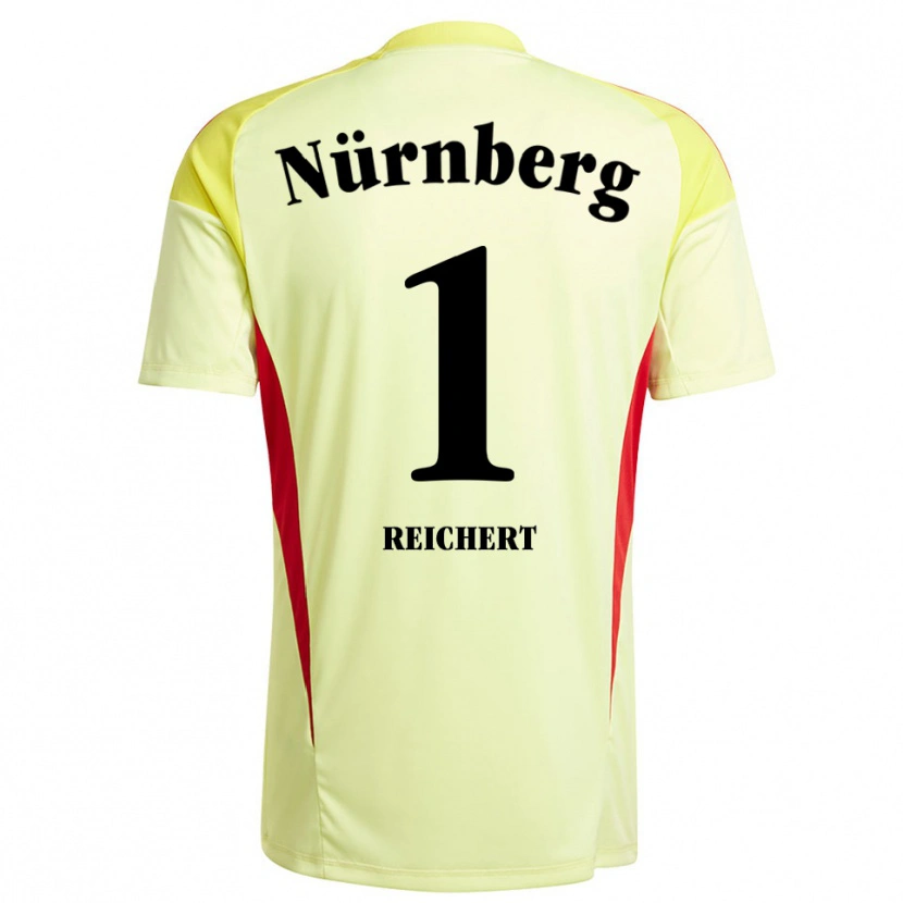 Danxen Mujer Camiseta Jan Reichert #1 Negro Amarillo Portero Equipación 2025/26 La Camisa México
