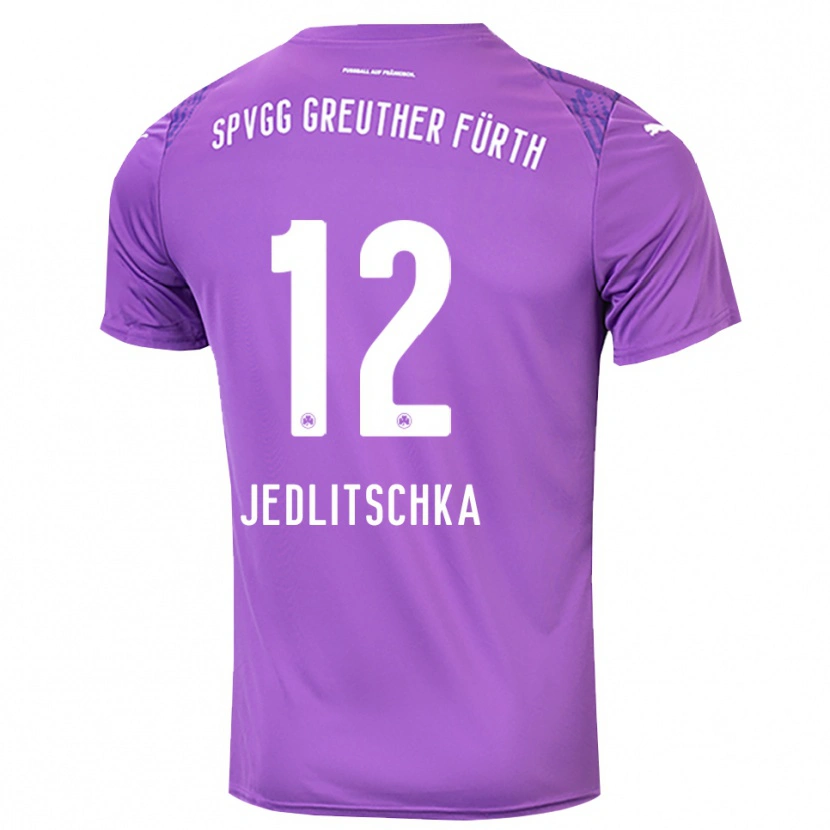 Danxen Mujer Camiseta Moritz Jedlitschka #12 Blanco Púrpura Portero Equipación 2025/26 La Camisa México