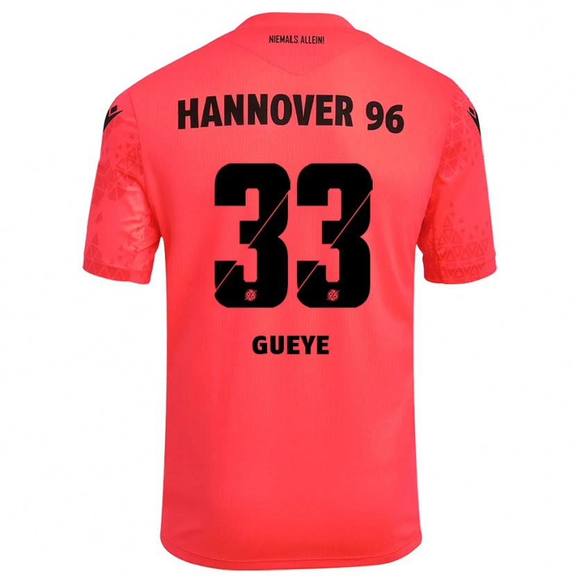 Danxen Mujer Camiseta Abdoulaye Gueye #33 Negro Rojo Portero Equipación 2025/26 La Camisa México