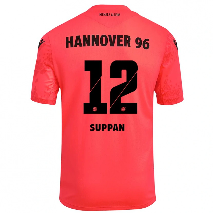 Danxen Mujer Camiseta Jannik Suppan #12 Negro Rojo Portero Equipación 2025/26 La Camisa México
