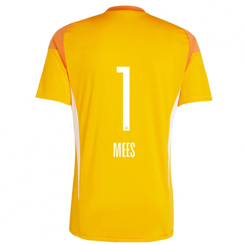 Danxen Mujer Camiseta Alexander Mees #1 Naranja Amarillo Portero Equipación 2025/26 La Camisa México