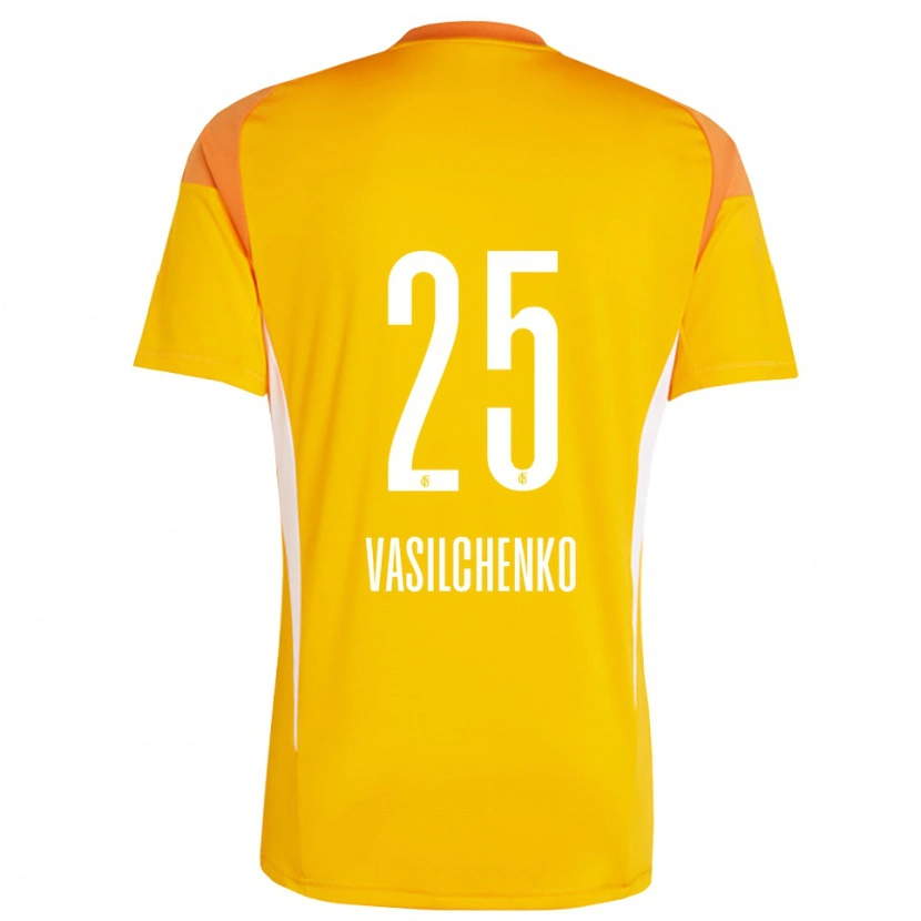 Danxen Mujer Camiseta Leonard Vasilchenko #25 Naranja Amarillo Portero Equipación 2025/26 La Camisa México