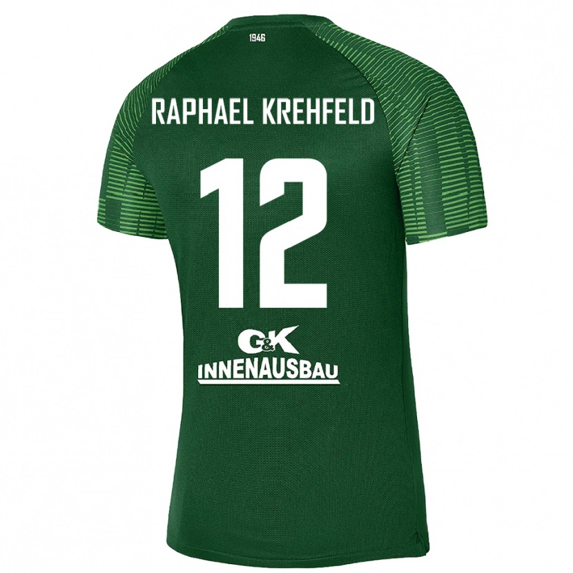 Danxen Mujer Camiseta Luca Raphael Krehfeld #12 Negro Verde Oscuro Portero Equipación 2025/26 La Camisa México