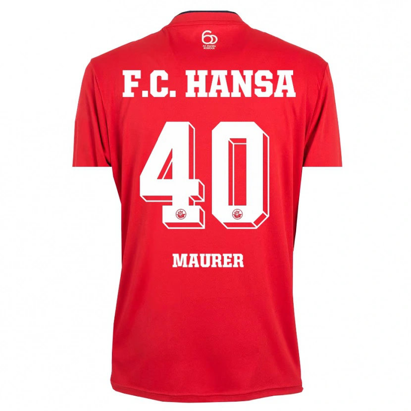 Danxen Mujer Camiseta Erik Maurer #40 Rojo Blanco Portero Equipación 2025/26 La Camisa México