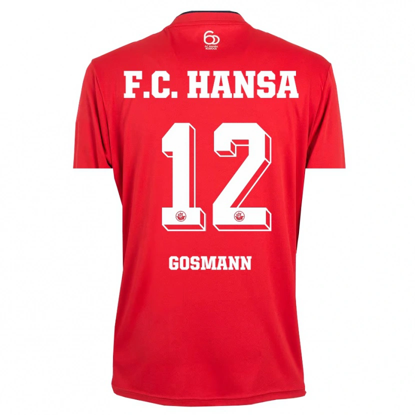 Danxen Mujer Camiseta Hermann Gosmann #12 Rojo Blanco Portero Equipación 2025/26 La Camisa México