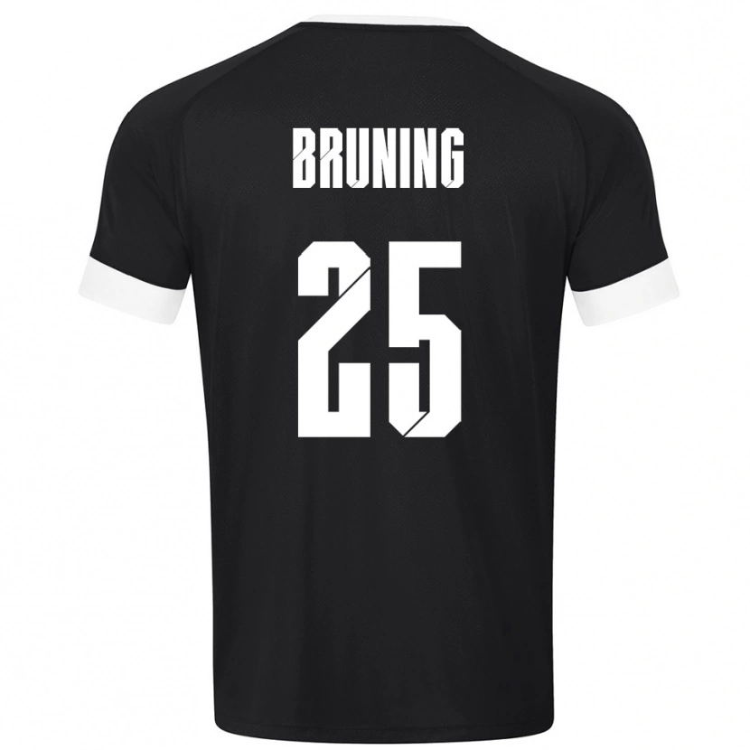 Danxen Mujer Camiseta Malte Brüning #25 Blanco Negro Portero Equipación 2025/26 La Camisa México