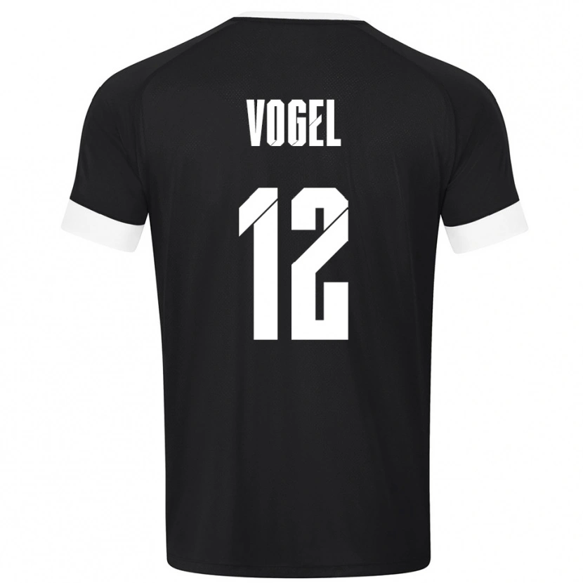 Danxen Mujer Camiseta Colin Vogel #12 Blanco Negro Portero Equipación 2025/26 La Camisa México