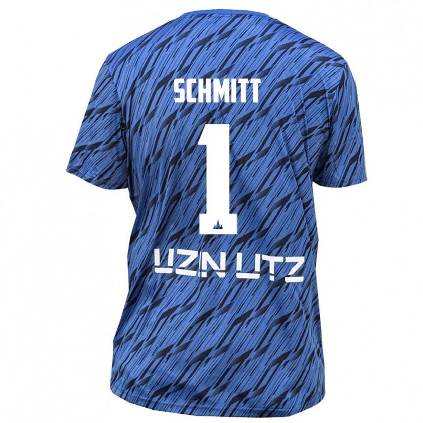 Danxen Mujer Camiseta Max Schmitt #1 Blanco Azul Real Portero Equipación 2025/26 La Camisa México