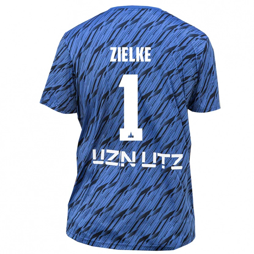 Danxen Mujer Camiseta Paul Zielke #1 Blanco Azul Real Portero Equipación 2025/26 La Camisa México