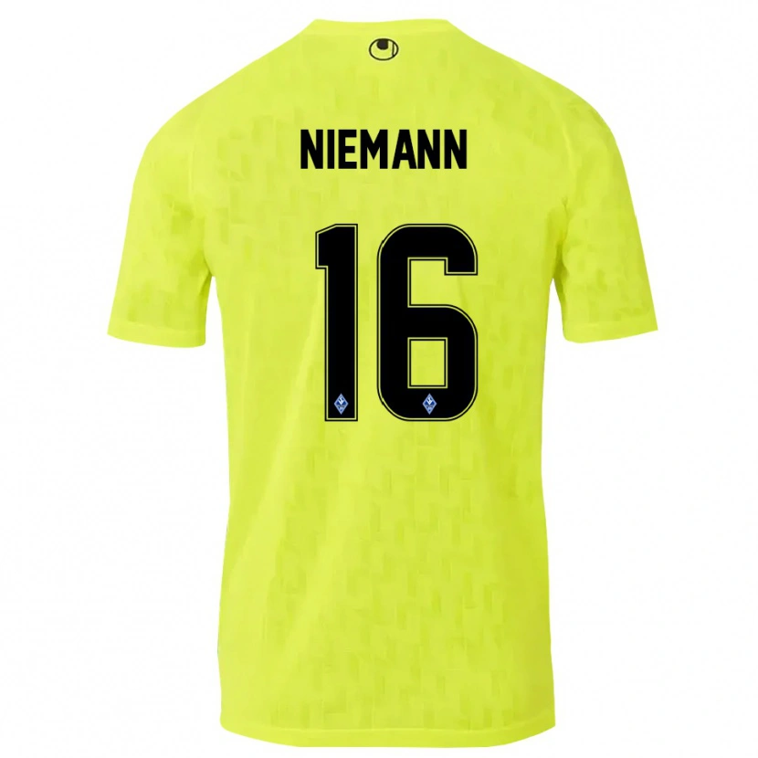 Danxen Mujer Camiseta Jan Niemann #16 Negro Amarillo Portero Equipación 2025/26 La Camisa México