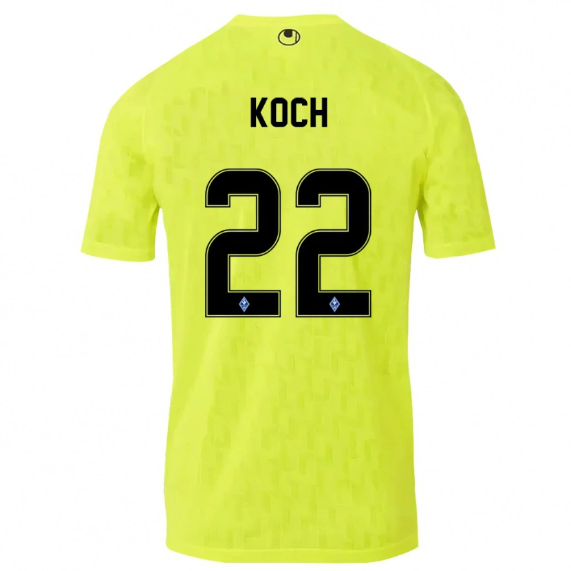Danxen Mujer Camiseta Nico Koch #22 Negro Amarillo Portero Equipación 2025/26 La Camisa México