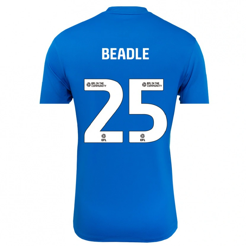 Danxen Mujer Camiseta James Beadle #25 Azul Blanco Portero Equipación 2025/26 La Camisa México