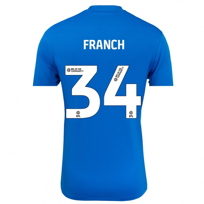 Danxen Mujer Camiseta Adrianna Franch #34 Azul Blanco Portero Equipación 2025/26 La Camisa México