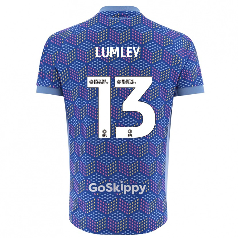 Danxen Mujer Camiseta Joe Lumley #13 Azul Negro Portero Equipación 2025/26 La Camisa México