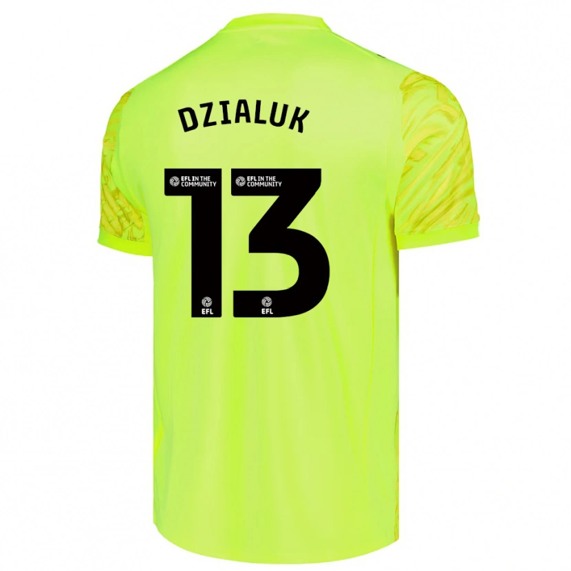 Danxen Mujer Camiseta Cristiano Dzialuk #13 Verde Fluorescente Portero Equipación 2025/26 La Camisa México