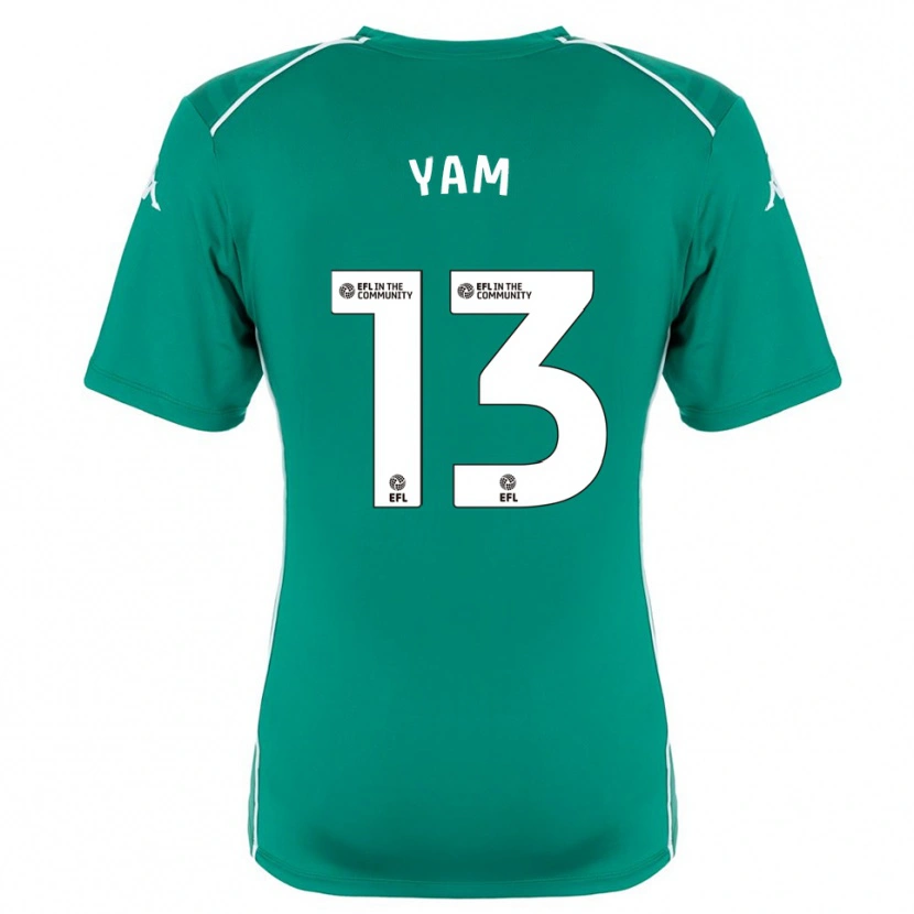 Danxen Mujer Camiseta Callum Yam #13 Verde Blanco Portero Equipación 2025/26 La Camisa México