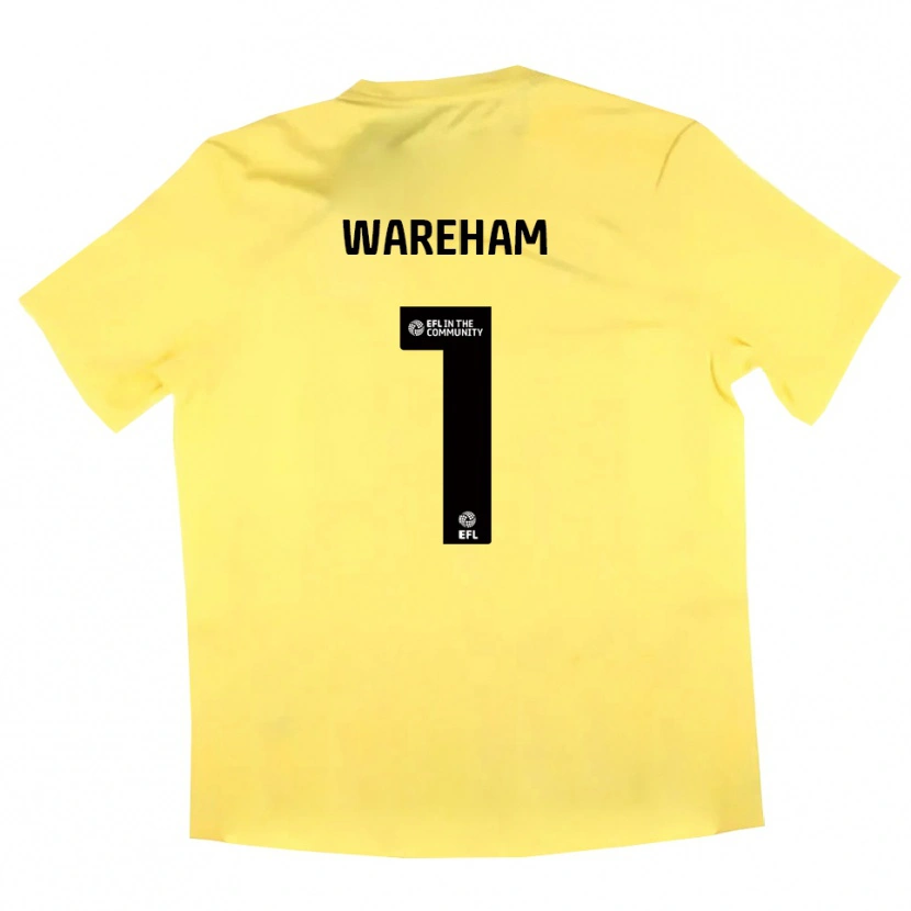 Danxen Mujer Camiseta Laura Wareham #1 Negro Amarillo Portero Equipación 2025/26 La Camisa México