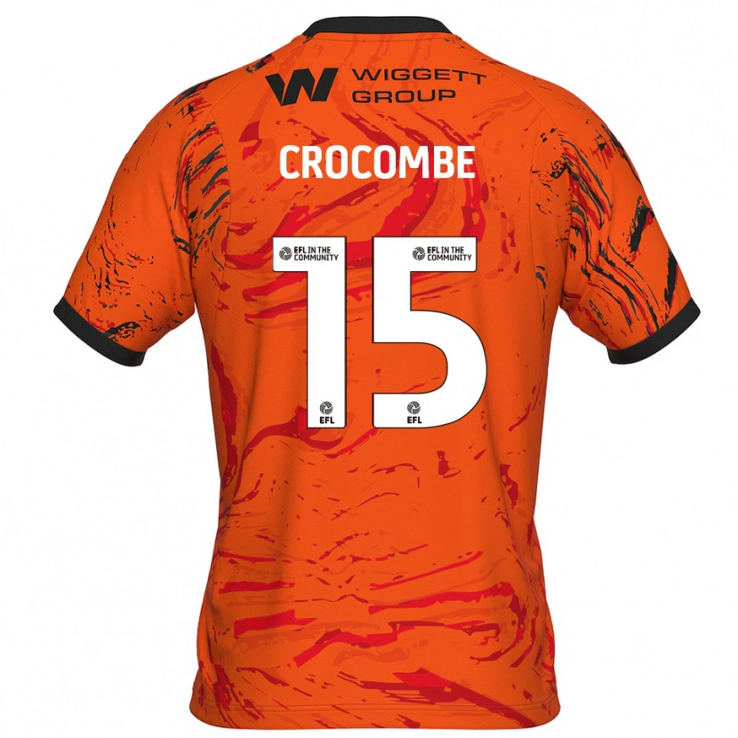Danxen Mujer Camiseta Max Crocombe #15 Naranja Negro Portero Equipación 2025/26 La Camisa México