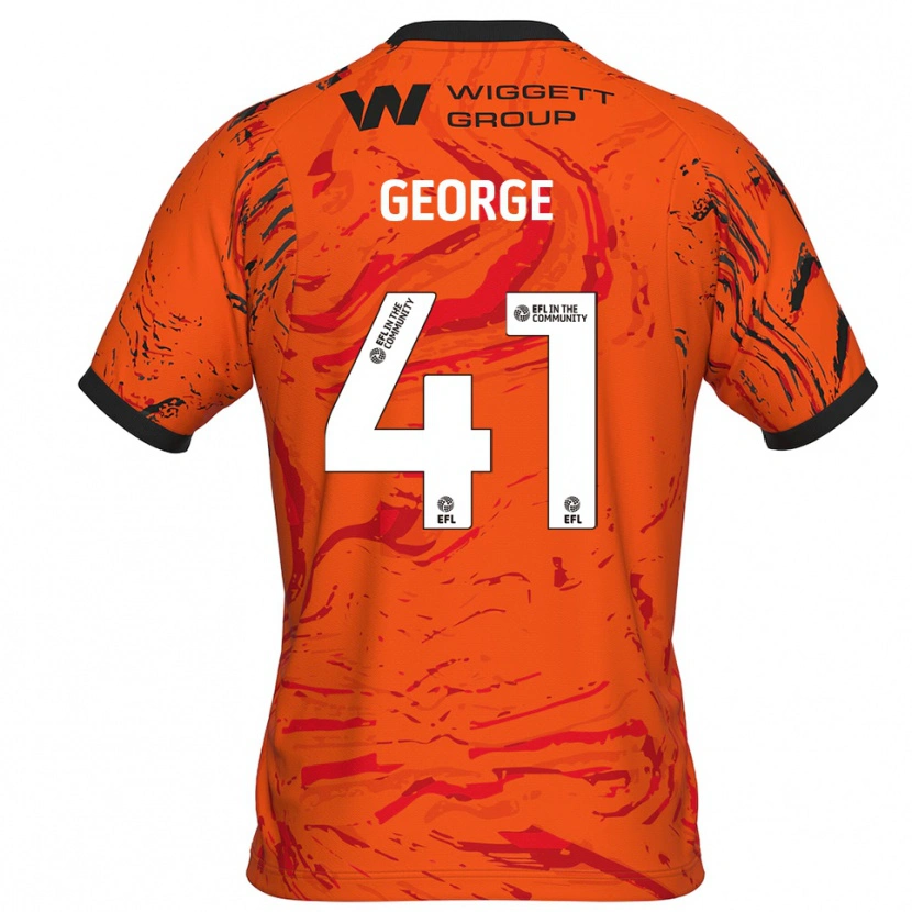 Danxen Mujer Camiseta George Evans #41 Naranja Negro Portero Equipación 2025/26 La Camisa México