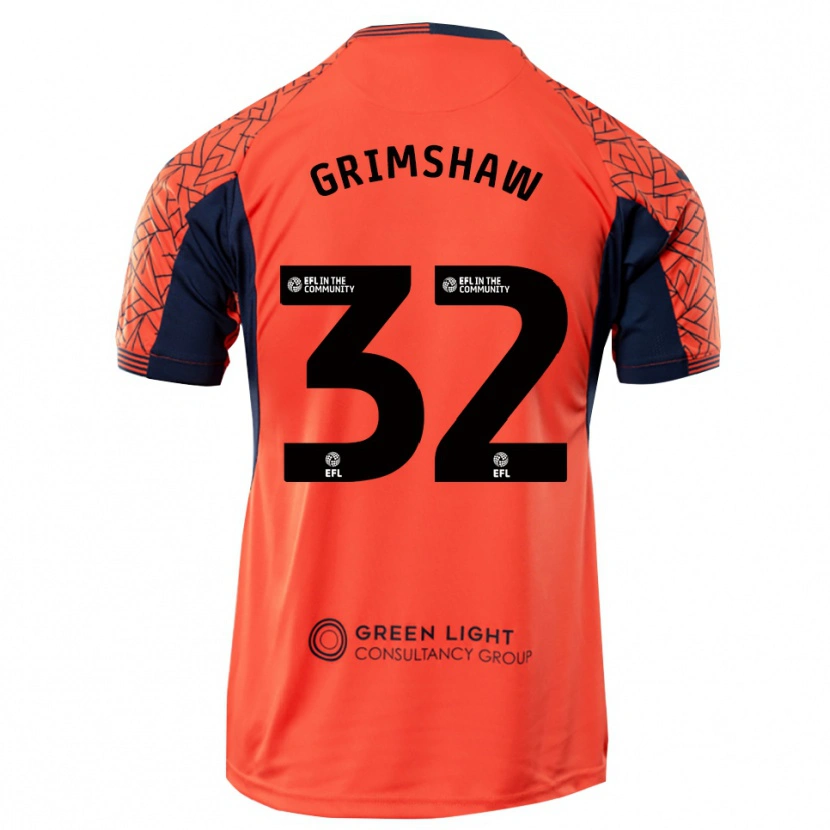 Danxen Mujer Camiseta Daniel Grimshaw #32 Negro Naranja Portero Equipación 2025/26 La Camisa México