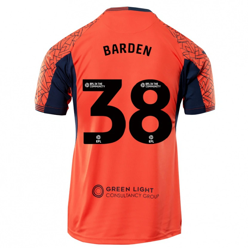 Danxen Mujer Camiseta Daniel Barden #38 Negro Naranja Portero Equipación 2025/26 La Camisa México
