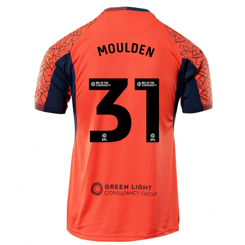 Danxen Mujer Camiseta Louie Moulden #31 Negro Naranja Portero Equipación 2025/26 La Camisa México