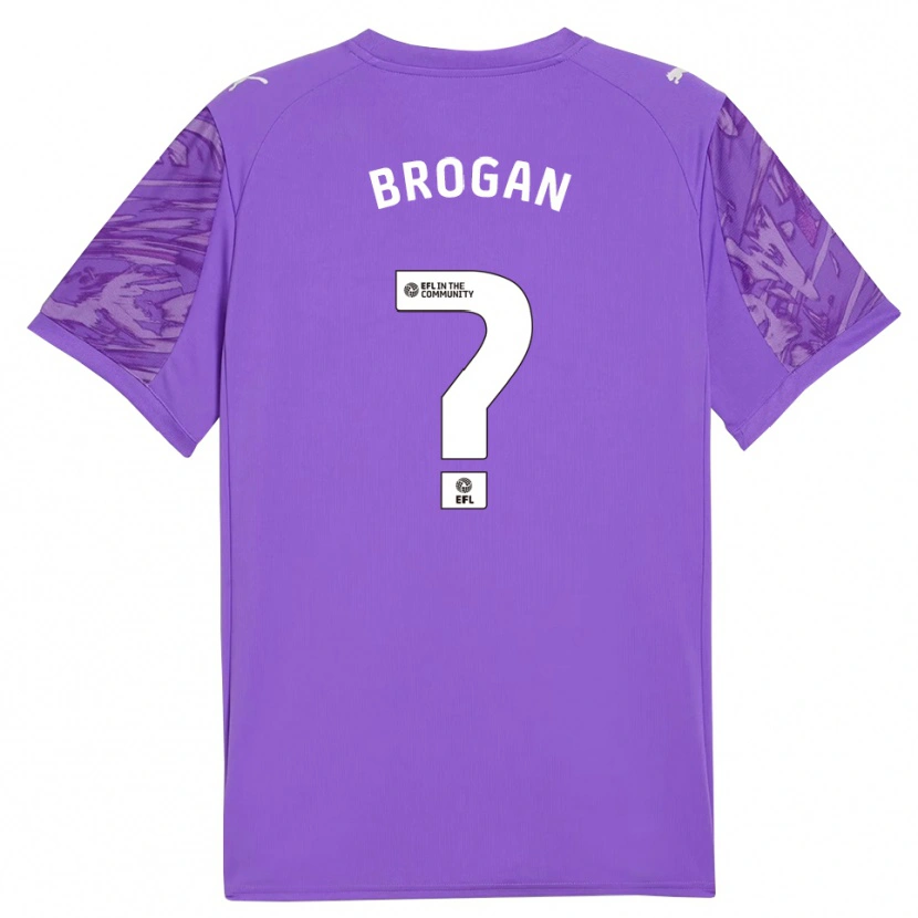 Danxen Mujer Camiseta Adam Brogan #0 Morado Blanco Portero Equipación 2025/26 La Camisa México