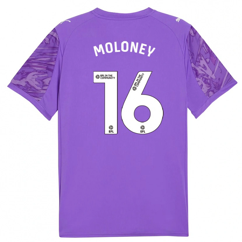 Danxen Mujer Camiseta George Moloney #16 Morado Blanco Portero Equipación 2025/26 La Camisa México