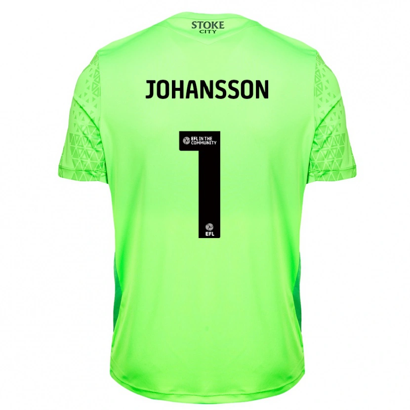Danxen Mujer Camiseta Viktor Johansson #1 Verde Negro Portero Equipación 2025/26 La Camisa México