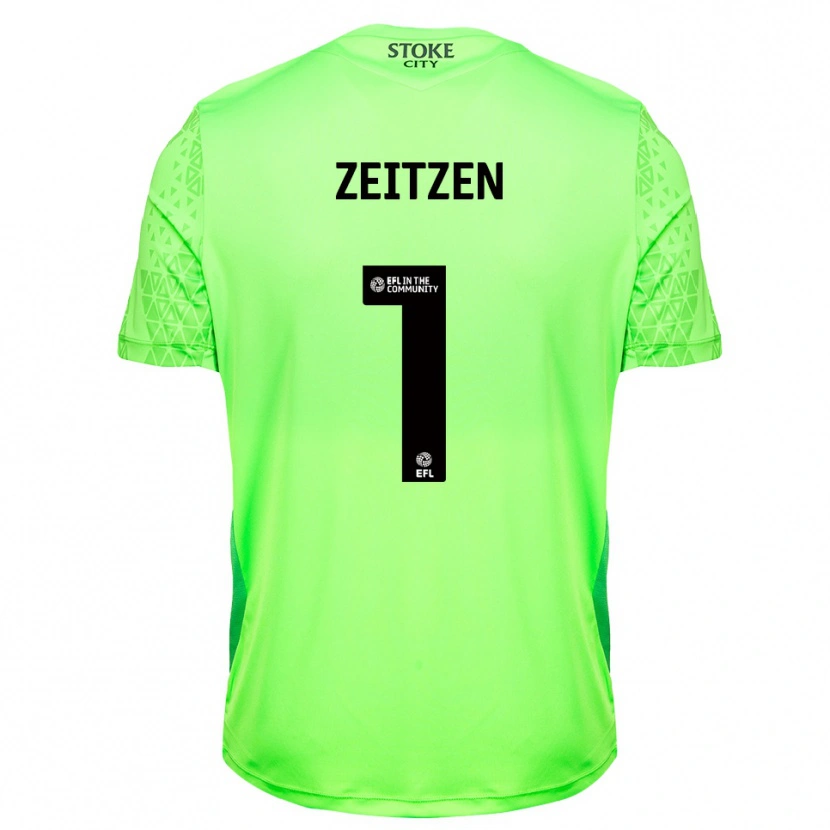 Danxen Mujer Camiseta Michael Zeitzen #1 Verde Negro Portero Equipación 2025/26 La Camisa México