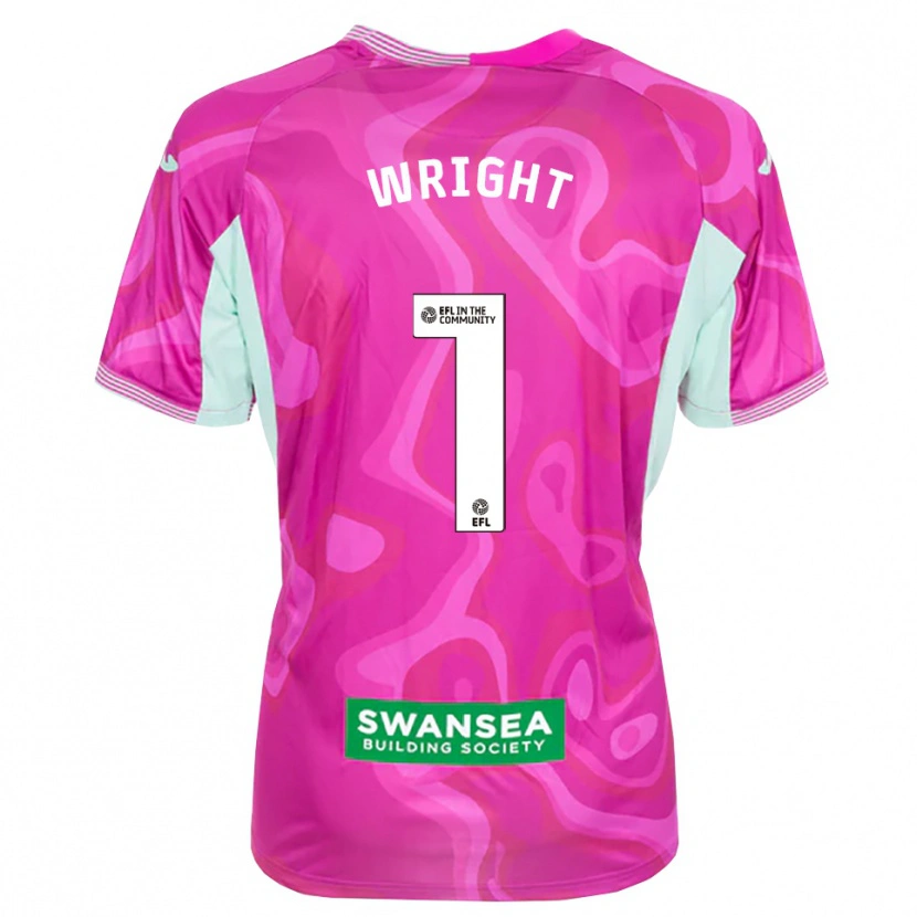 Danxen Mujer Camiseta Tom Wright #1 Blanco Magenta Portero Equipación 2025/26 La Camisa México