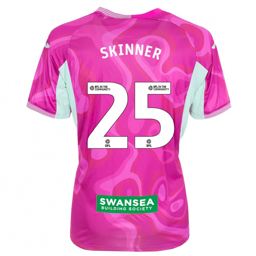 Danxen Mujer Camiseta Claire Skinner #25 Blanco Magenta Portero Equipación 2025/26 La Camisa México