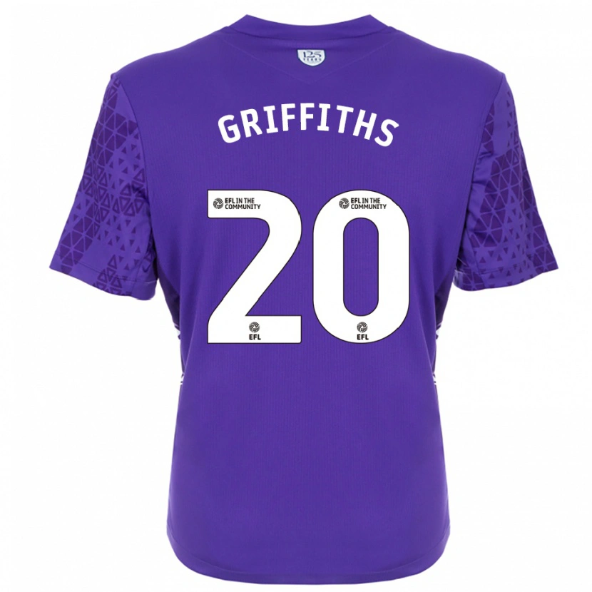 Danxen Mujer Camiseta Josh Griffiths #20 Morado Blanco Portero Equipación 2025/26 La Camisa México