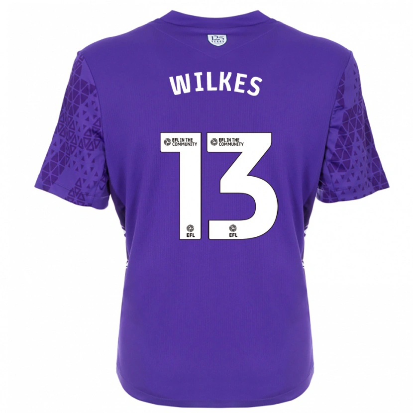 Danxen Mujer Camiseta Liam Wilkes #13 Morado Blanco Portero Equipación 2025/26 La Camisa México