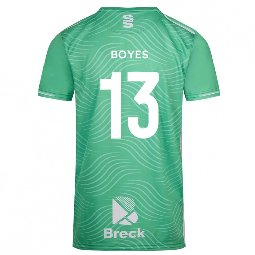 Danxen Mujer Camiseta Patrick Boyes #13 Turquesa Medio Portero Equipación 2025/26 La Camisa México
